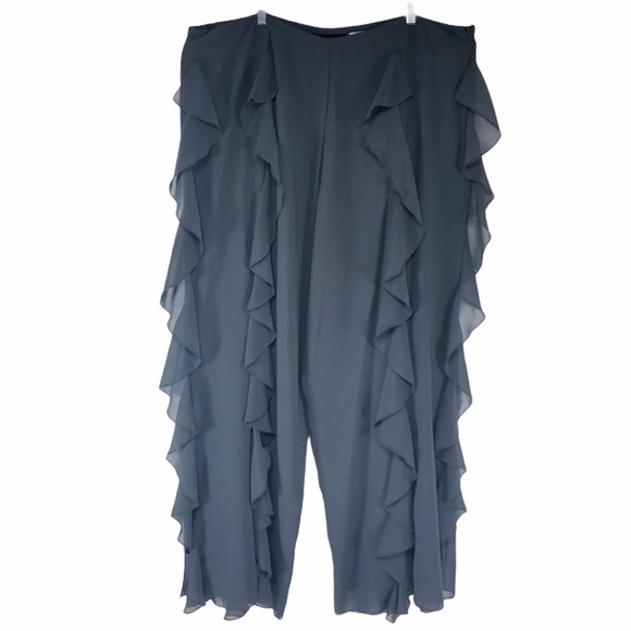 Gray ruffle As-Hro XXL lined dress pant. - Picture 2 of 10